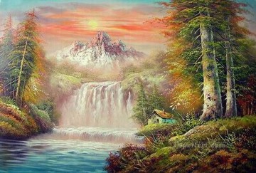 Cheap Vivid Freehand 16 Style of Bob Ross Oil Paintings
